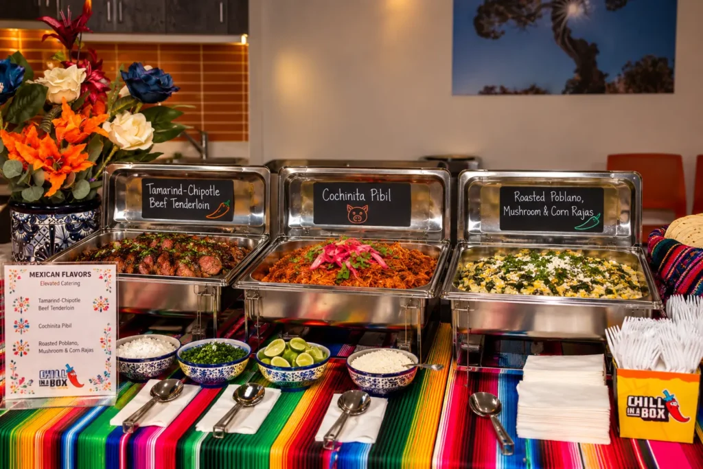 Mexican Catering Food Spread - Chill in a Box